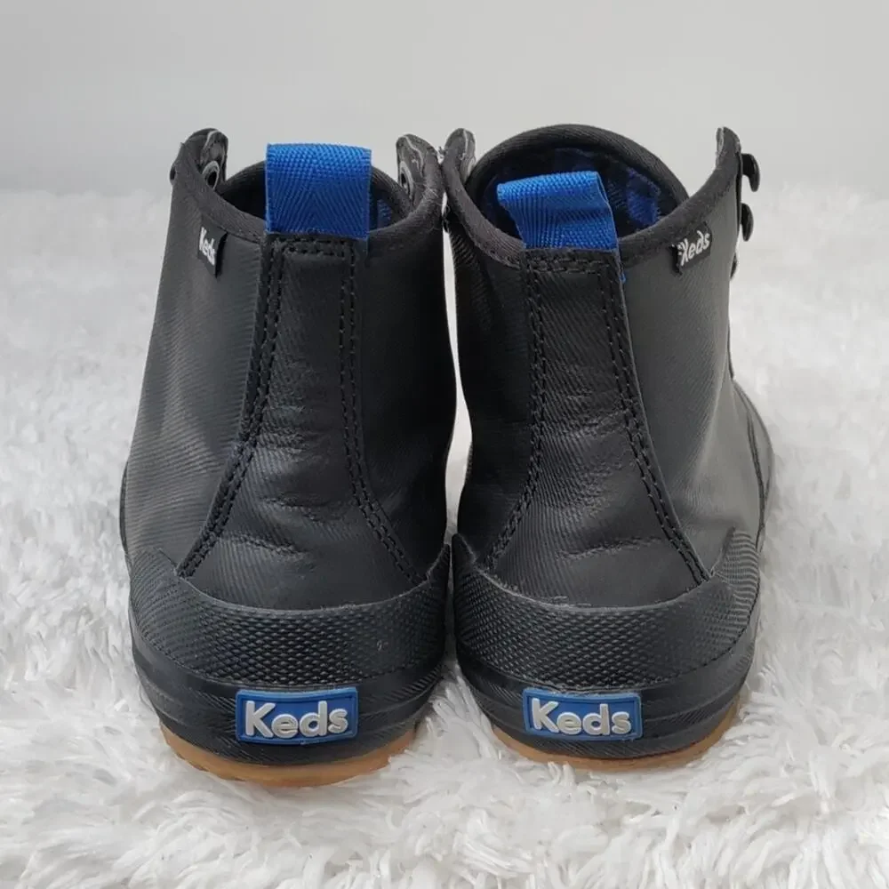 Black Keds rain booties sz 6.5